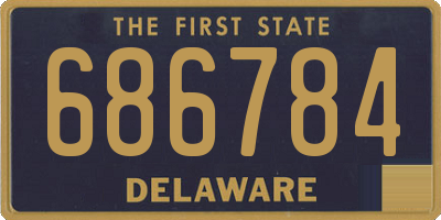 DE license plate 686784