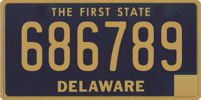 DE license plate 686789