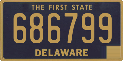 DE license plate 686799