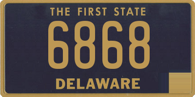 DE license plate 6868