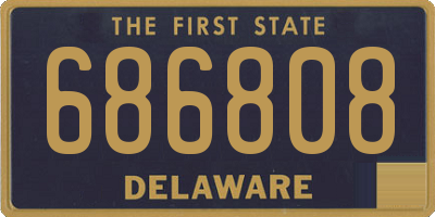 DE license plate 686808