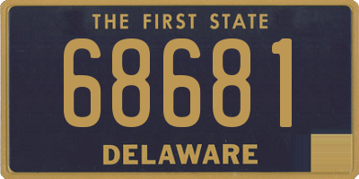 DE license plate 68681