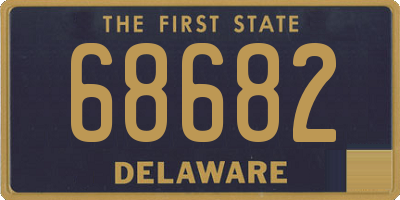 DE license plate 68682