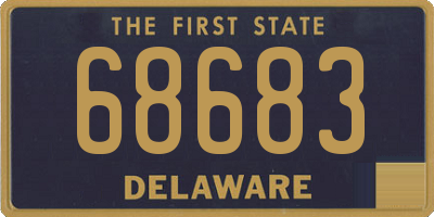 DE license plate 68683