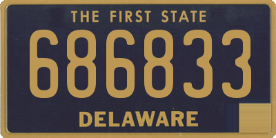 DE license plate 686833