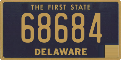 DE license plate 68684
