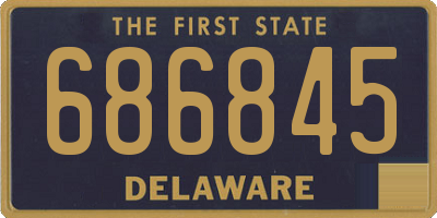 DE license plate 686845