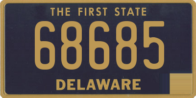 DE license plate 68685