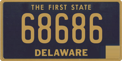 DE license plate 68686