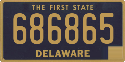 DE license plate 686865