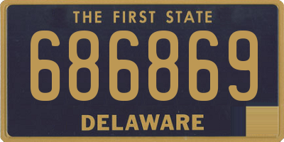 DE license plate 686869