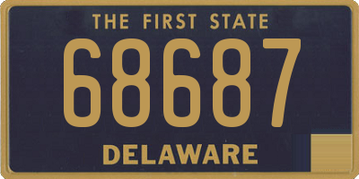DE license plate 68687