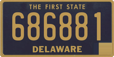 DE license plate 686881