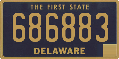 DE license plate 686883