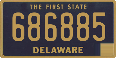 DE license plate 686885