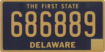 DE license plate 686889