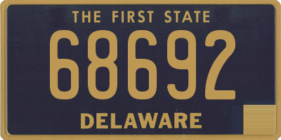 DE license plate 68692