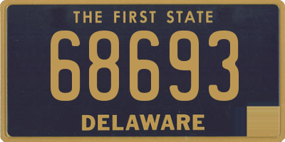 DE license plate 68693