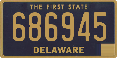 DE license plate 686945
