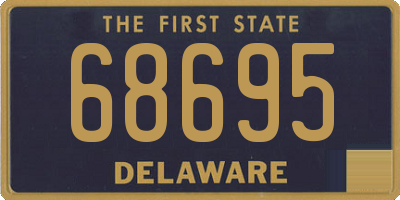 DE license plate 68695