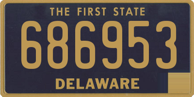 DE license plate 686953