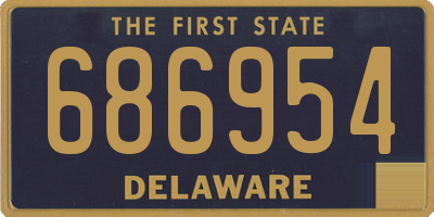 DE license plate 686954