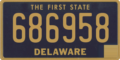 DE license plate 686958