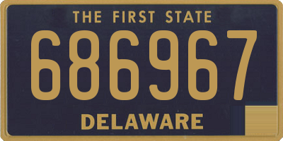DE license plate 686967