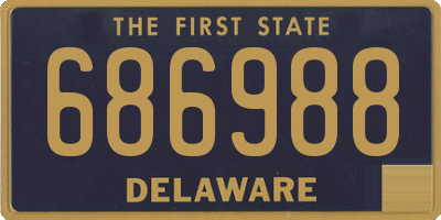 DE license plate 686988