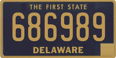 DE license plate 686989