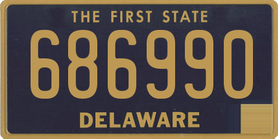DE license plate 686990