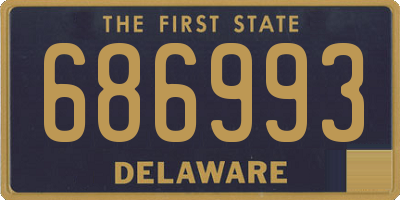 DE license plate 686993