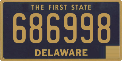 DE license plate 686998