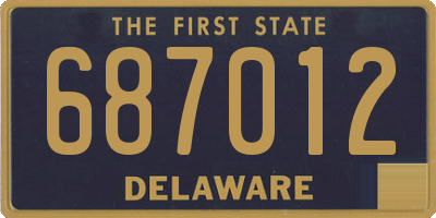 DE license plate 687012