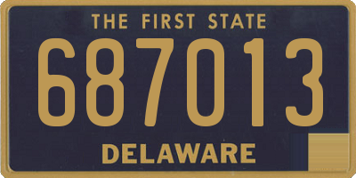DE license plate 687013
