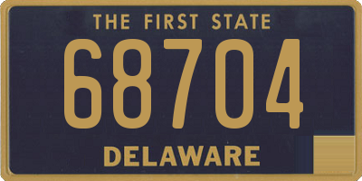 DE license plate 68704