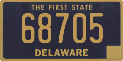 DE license plate 68705