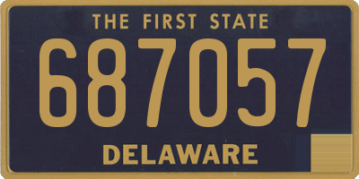 DE license plate 687057