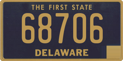DE license plate 68706