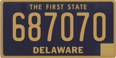 DE license plate 687070