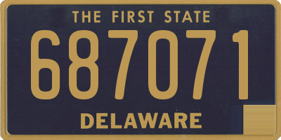 DE license plate 687071