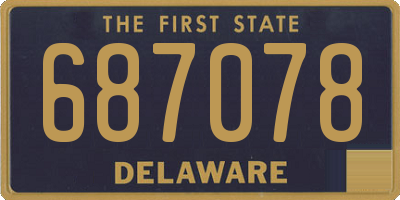 DE license plate 687078