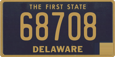 DE license plate 68708