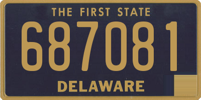 DE license plate 687081