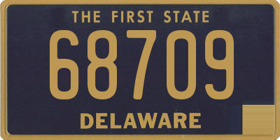 DE license plate 68709