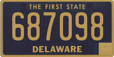 DE license plate 687098
