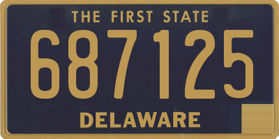 DE license plate 687125