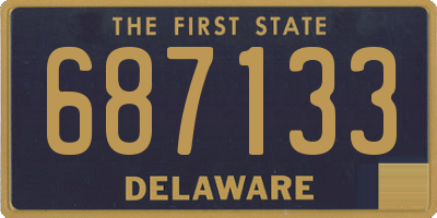 DE license plate 687133