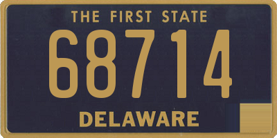 DE license plate 68714