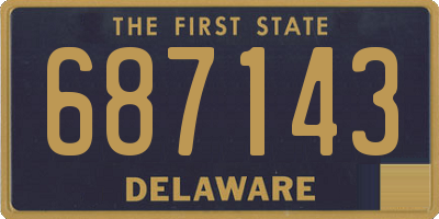 DE license plate 687143